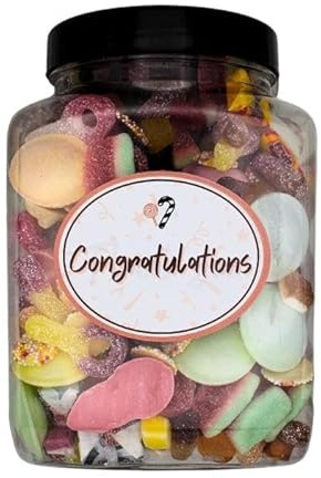 Congratulations Sweet Jar Gift Dolly Mix