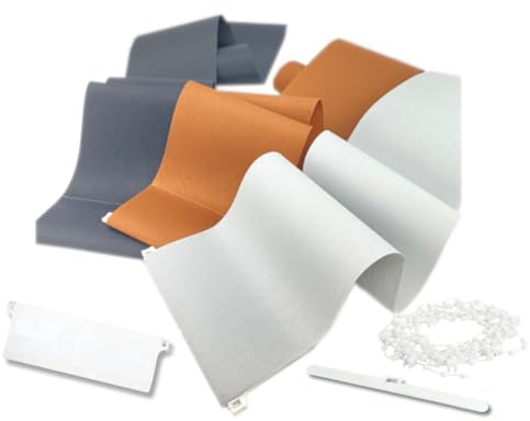 time4blinds - Ersatzlamellen für Vertikaljalousien - Set enthält 1 Lamelle, Gewicht, Aufhänger und untere Kette - Breite 127 mm - Länge 2470 mm - Weiß