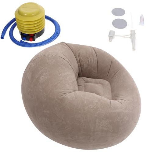 INOOMP 1satz Flocke Inflatable Sofa Chair Bequeme Und Tragbare Aufblasbare Lounger Für Camping Outdoor Und Zuhause Inklusive Pumpe