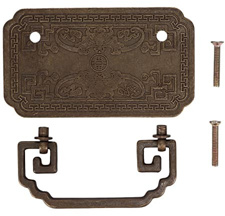 Chinesischen Stil Messing Schubladengriff Vintage dekorative Möbelbeschläge zieht für Schränke Schränke einfache Installation antike Oberfläche dickes Design stabile Nutzung (Bronzer)