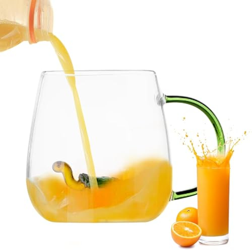 Tazze in resistente al calore, tazze da tè trasparenti, 400 ml, tazze da tè in a forma di tartaruga per casa, ufficio, scuola, dormitorio, per donne, uomini, bambini, in borosilicato