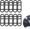 10pcs Bike Silicone Mount Band Cycling Light Silicone Band Bike Phone Mount Strap for Flashlights Cell Phones Speaker Lights Holder Bicycle Handlebar (Black)