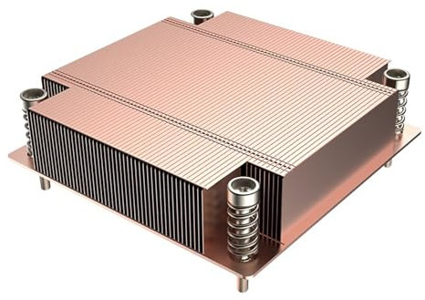 DUOCAI CPU Cooler Server heatsink Dissipatore CPU passivo Senza Ventola 1U for in-TEL LGA1700, spaziatura Fori 78x78 mm, 200 W T+D+P