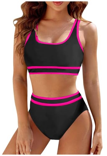 Speed Bikini Set da Donna in Due Pezzi, Costume da Bagno Sportivo da Donna, Bikini da Nuoto, Sport, 2 Pezzi, Bustier per Piscina Costumi da Bagno da Donna Set di Bikini
