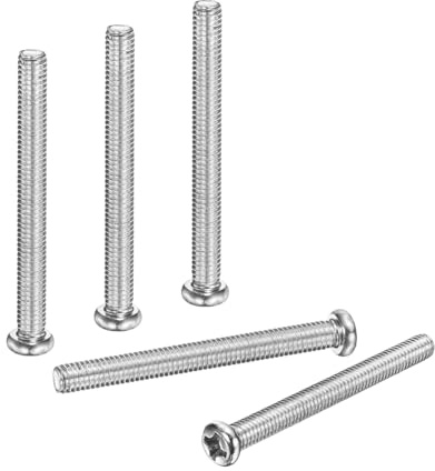 PATIKIL 50 Stück Linsenkopfschrauben M3.5 x 35mm (0.6mm Steigung) Kreuzschlitz Antrieb Metrisch Maschinenschrauben Kohlenstoffstahl Schrauben Vollgewinde für Schrank Schublade