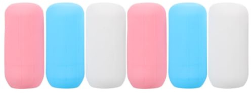 JOINPAYA 6 Pezzi Coperture per Contenitori da Viaggio in Silicone Elastico 22 Cm Protezione Anti-perdita per Flaconi Shampoo e Lozione, Manicotti Protettivi per Viaggi Multipli, Custodie