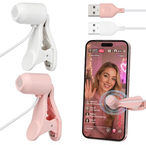 HOVCEH Automatisk klickskärm, 2 st Auto Screen Clicker med 3 justerbara inställningar, USB-klick automatiskt för TikTok, Direktsändningar, Autoclicker för spel och shopping