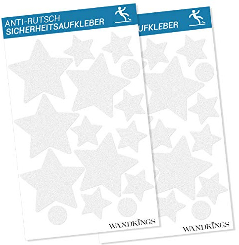 Wandkings Anti-Rutsch-Sticker - Sterne - 30 Aufkleber - für mehr Sicherheit im Badezimmer