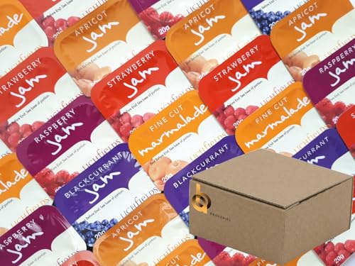 Jam Marmalade Individual Assorted Single Portions Mixed Flavours Selection (100 Portions)