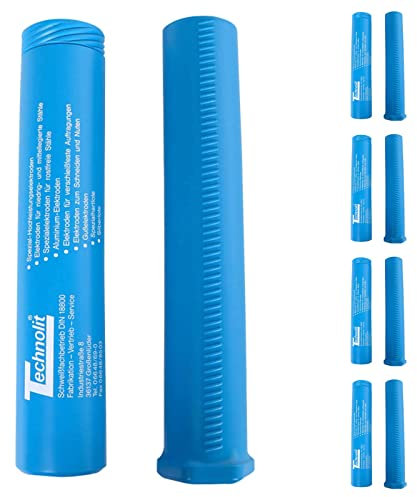 Technolit Elektrodenköcher - Elektrodenbehälter - Drehpack - Durchmesser Ø 55 mm - bedruckt - passend für alle Stabelektroden - 5 Stück