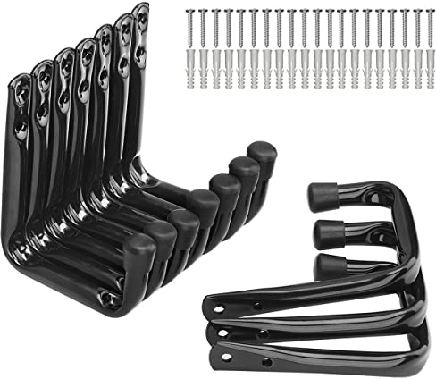 Yisunnan Garage Storage Hooks, Heavy Duty J Utility Hangers (Black, Pack of 10)
