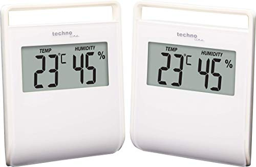 Technoline WS9440 digitales Thermometer Doppelpack, weiß