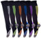 LEOSTEP Compression Socks for Men & Women (6Pair) Non-Slip Long Tube Ideal for Running,Nursing,Circulation & Recovery Boost Stamina, Hiking Travel & Flight Socks 20-30 mmHg