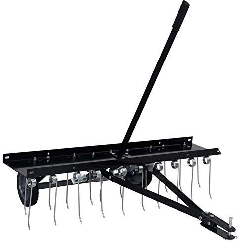 Scarificatore per Trattorino Tagliaerba, 100 cm, acciaio, per aerazione e rimozione muschio e erbacce su prati grandi