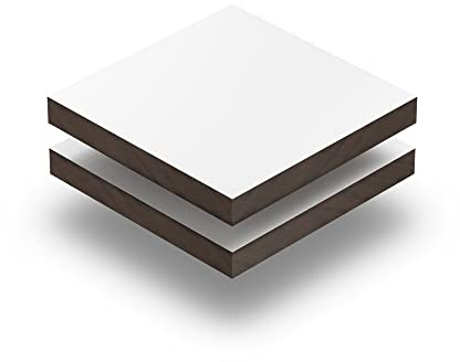 HPL Platte Weiß 6 mm - Rechteck in Abmessungen von 10x10 cm bis 110x230 cm, extrem robust, kratzfest und langlebig, ohne scharfe Kanten.