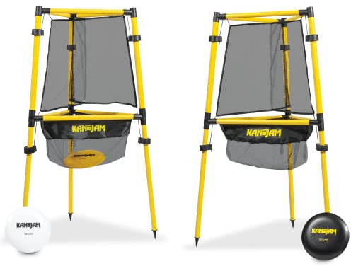 Kan Jam Ultimate Disc Golf Set mit 1 Disc-Golf-Scheibe und 2 Disc-Golf-Körben, Outdoor Frisbee Golf Spiel mit Tragetasche