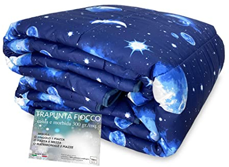 Tex family TRAPUNTA FIOCCO © LUNA lunare Cielo Stellato PIUMONE made in Italy - 1 PIAZZA