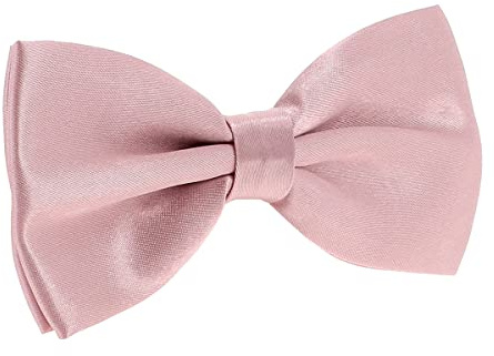Krawatte, Fliege für Herren und Jungen, Einstecktuch und Manschettenknöpfe, Altrosa, Puderrosa – Hochzeit, Fliege für Erwachsene, One size