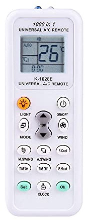 Wresetly Mando a distancia universal 1000 en 1 LCD de bajo consumo K-1028E acondicionado A/C