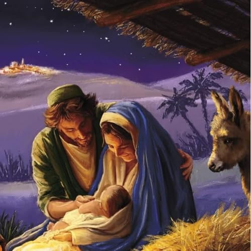 GBCC The Great British Card Company Weihnachtskarten, religiöse Weihnachtskarten mit Umschlägen, Maria, Josef und das Jesuskind, unterstützt britische Wohltätigkeitsorganisationen, 10 Stück
