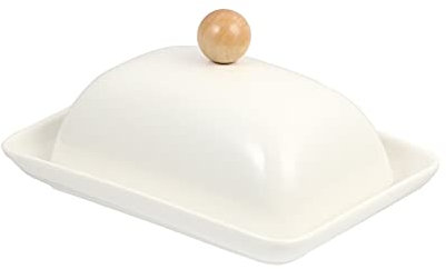 Butter Dish Butter Container with Lid Ceramic Cheese Case Dessert Plate Deluxe Butter Keeper for Counter Makes Spreading Effortless Butter Keeper Trays
