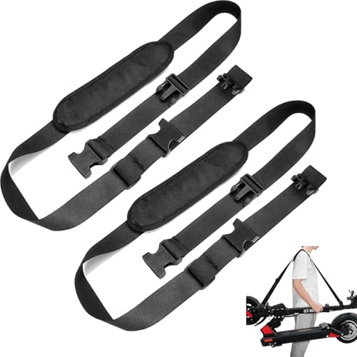 MOPHOEXII 2 Pack Kick Scooter Shoulder Strap，Adjustable Kick Scooter Straps and Extra-Thick Anti-Slip Shoulder, Carrying Strap for Beach Chair, Balance Bikes,Kids Bike,Foldable Bikes,Ski Board