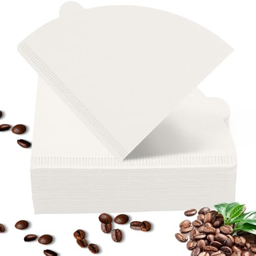 Abeillo Filtro 02, 100 pezzi di filtri per caffè, filtri di carta per caffè, sacchetti per filtri manuali di macchine da caffè (Bianco)