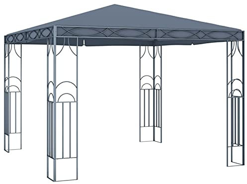 ZEYUAN Pavillon, Faltpavillon, Pergola, Partyzelt, Standmarkise, Sonnenzelt, Garten Pavillion, Grillpavillon, 300 x 300 cm Anthrazit