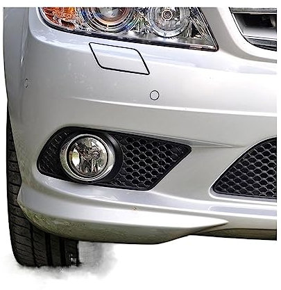 SKINFORD Auto-Frontgitter Für Mercedes C-Klasse W204 2008-2010 ABS Auto Frontstoßstange Nebelscheinwerfer Lampenabdeckung A2048850353, A2048850253, 2 Stück Frontstoßstangengrill