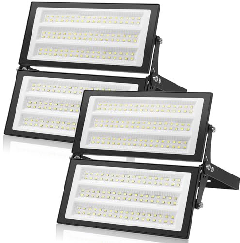 Bellanny Lot de 2 Projecteur LED Extérieur, 200W 20000LM Superlumineux Spot LED Exterieur, 6500K Blanc Froid IP66 Etanche Projecteur Exterieur LED pour Patio, Garage, Jardin, Terrasse, Usine