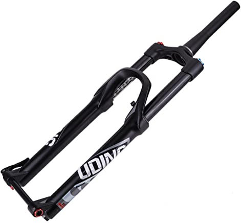 26 27,5 Zoll MTB Luftfedergabel Federweg 140 mm Rückpralleinstellung Mountainbike-Vorderradgabel konisch manuelle Verriegelung Steckachse 15 mm x 100 mm Fahrradgabeln