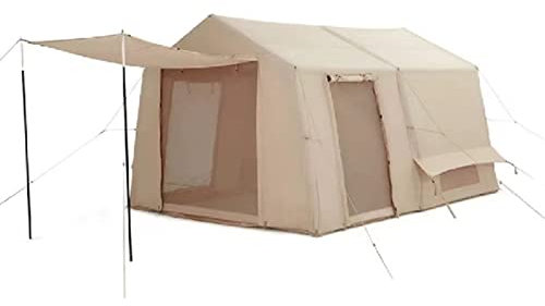 Aufblasbare Zelte aus Segeltuch für Familiencamping, Camping-Jurtenzelt zum Wandern und Rucksackreisen | Kuppelzelte für 5–8 Personen mit mitgeliefertem Zeltdachboden für Outdoor-Zubehör