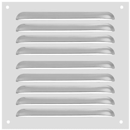 PATIKIL 10 x 10 Cubierta de Ventilación de Rejilla de Aire de Aluminio, Rejilla de Ventilación de Pantalla HVAC para Hogar Cocina Chimenea Baño Pared Techo, Tono Plateado