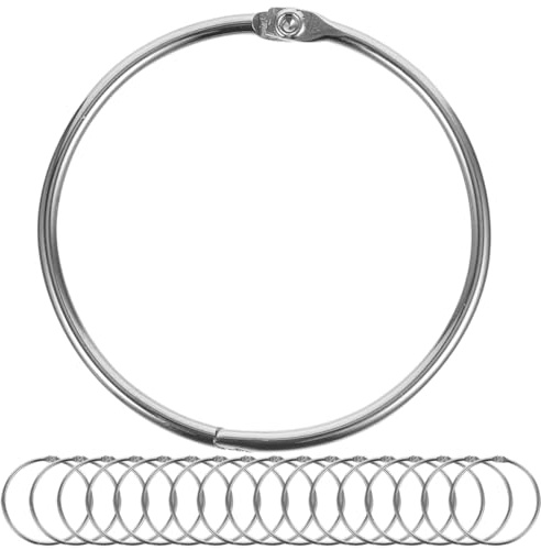 Cabilock 20pezzi Anelli per Tende da Doccia in Ferro Ganci per Tende Resistenti Design Ad Anello Comodo Ruotabile di Gradi per Uso Domestico