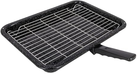 sparefixd Suitable for ZANUSSI Oven Cooker Grill Pan Rack & Handle | Detachable Handle Grill Pan Rack 38cm x 27.5cm