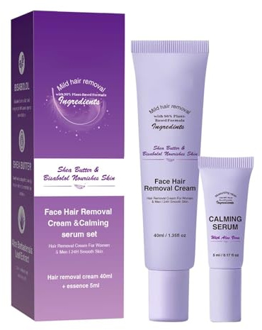 Haarentfernungs-Set Gesicht Enthaarungscreme – 40 ml – Sanfte Formel – Sicher für empfindliche Haut– Schnell, Schmerzfrei & Langanhaltend (2)