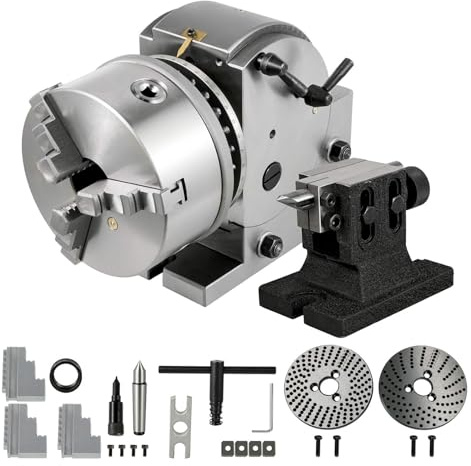 Rotational Axis CNC Router Rotary Table Rotary, for CNC Engraving Machine, 3 Jaw Chuck Dividing Head Reducing ratio 40:1
