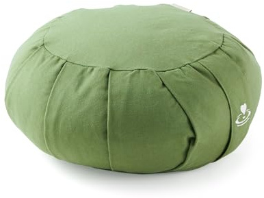 Myga Zafu Meditationskissen | Ergonomisches Sitzkissen mit Buchweizenfüllung | Abnehmbarer & Waschbarer Bezug | Natürliche Füllung | Ideal für Meditation, Yoga & Achtsamkeit | 34 cm x 12 cm