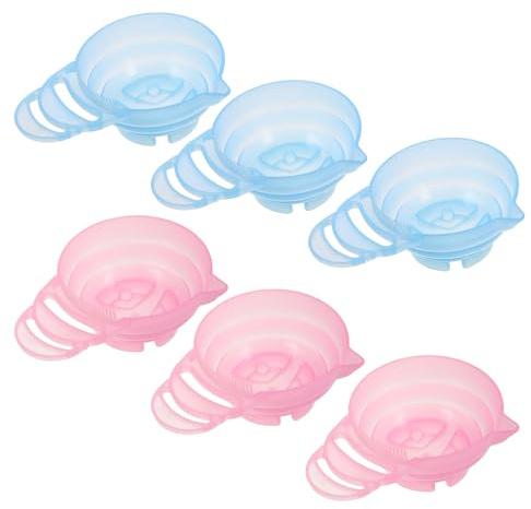 IMIKEYA 6 tazones para mezclar tintes de cabello - Tazones de tinte de salón de color - Vasos mezcladores de color ABS reutilizables para peluquería, accesorios para teñir el cabello