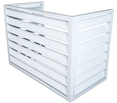 Cubierta de aire acondicionado para exteriores, protector de aluminio para unidad de aire acondicionado y bomba de calor, resistente a la intemperie, ideal para unidades de aire acondicionado al aire