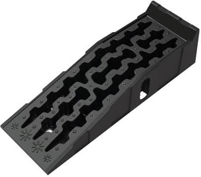 YIEMJS Rampa de acceso de plástico PP, capacidad de carga de 7257 kg. Diseño antideslizante con altura de elevación de 17 cm. Plataforma elevadora de coche de 92 x 32 x 32 cm. Para cambio de aceite y