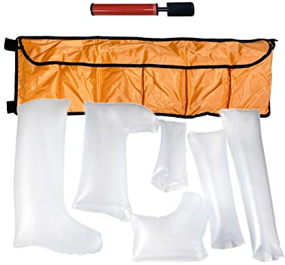 Erste Hilfe Luftschienen Kits, Aufblasbare Kunststoffschiene, 6er Set, Vollbein Für Den Notfall im Freien