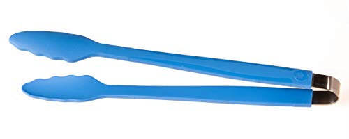 Kochblume Gourmetzange | Premium-Silikon & BPA frei| Hitzebeständig | Spülmaschinenfest | 33,5cm | Farbe: blau