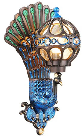 MOLOURK Terrasse Außenwandleuchten vintage wasserdicht Wandleuchte Patio Wandlampe Außen retro Schwarz Aluminium handgemalt Spiegelleuchte für Badzimmer Wohnzimmer Treppen Flur Außenbeleuchtung (B)
