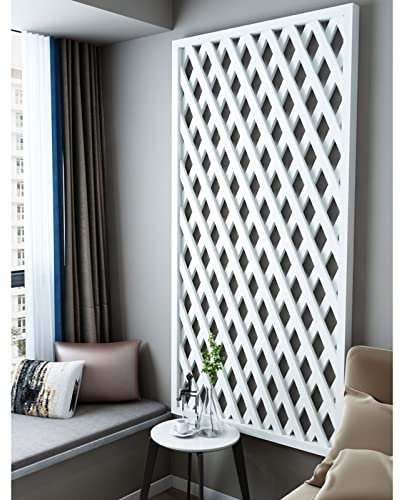 Palissade en Bois Bordure Jardin - Écran De Confidentialité pour Clôture De Séparation Blanche, Support pour Plantes Grimpantes en Bois, Tentures Murales, Convient pour Salon/hôtelclôture