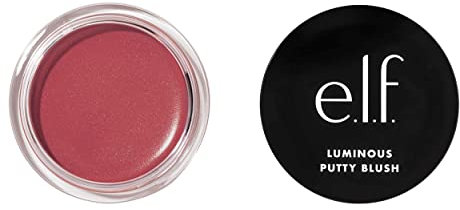 e.l.f. Cosmetics Luminous Putty Blush, blush da crema compatta a polvere con finish brillante, formula leggera e modulabile, St. Barts