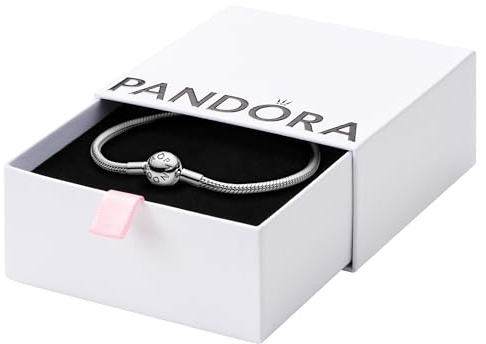 PANDORA Moments Snake Chain Bracelet - Compatible Moments Charms - Sterling Silver Charm Bracelet for Women - 7.5 - With Gift Box