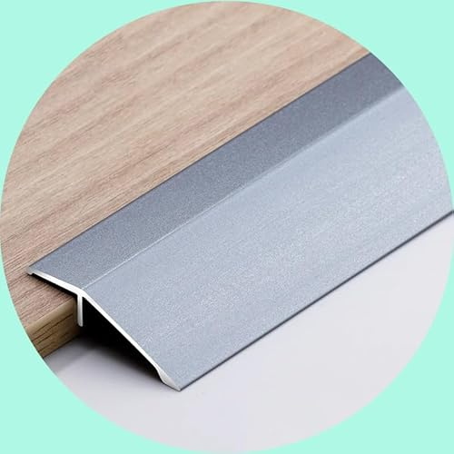WInara Übergangsprofil Höhenausgleich 3mm-15 mm Ausgleichsprofil, Boden Übergangsleiste, Übergangsschiene for unebene Böden/Türen/Teppiche/Fliesen (Color : Iron Grey, Size : 2 * 90cm (3ft))