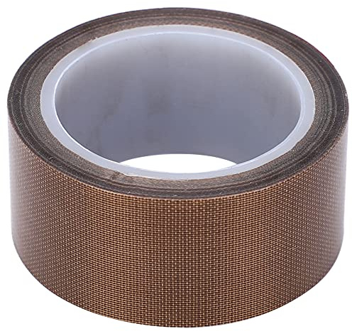 Teflon Klebeband, 10 M PTFE Band, Selbstklebend, 0,13 Mm Hochtemperatur Tuchisolierung Selbstklebende Rolle, Vakuumierband Isolierband Thermoband Glasklebeband für 3D Drucker Vakuumiermaschine
