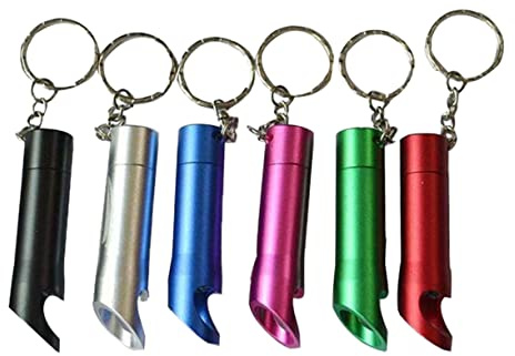 Milisten Unique Design Mini Led Keychain Key Torch Keychain for Key Holder and Decorative Present Random
